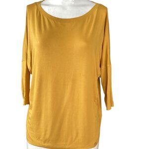 Luisa Spagnoli yellow pullover size medium.  0691